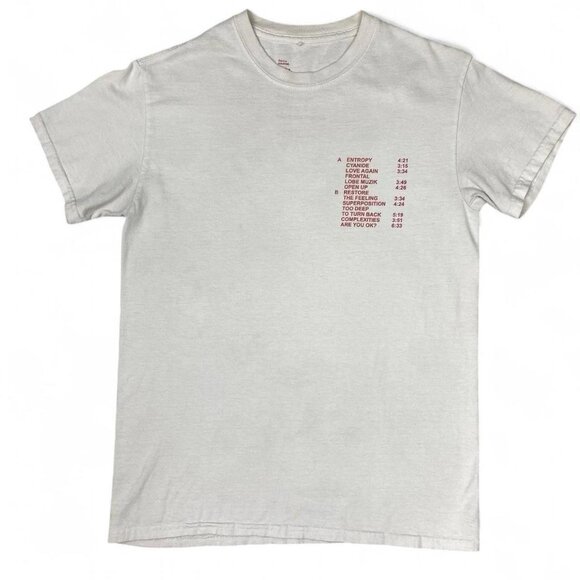 Official Daniel Ceasar Merch Case Study 01 North American Tour White Tee Sz S - Picture 1 of 3